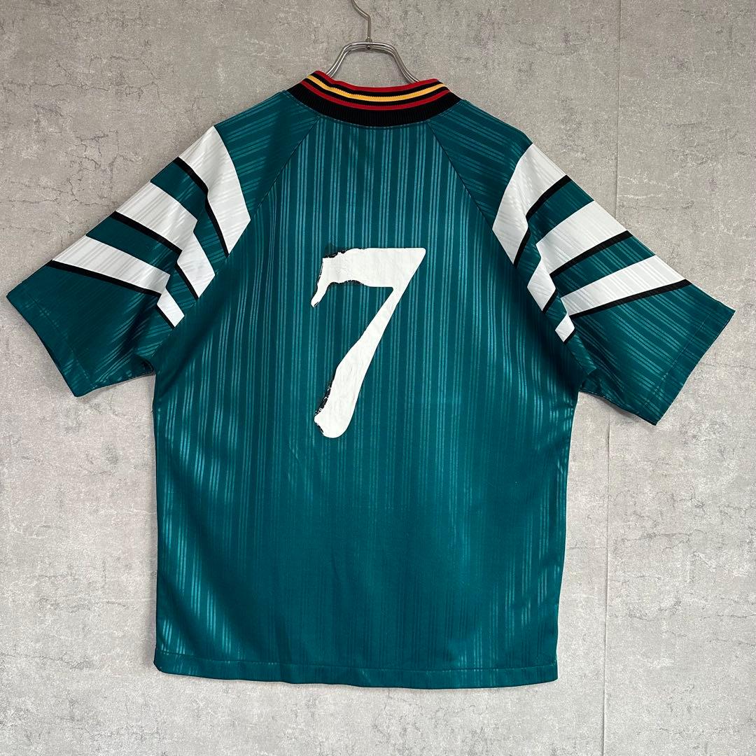 90s adidas BBV サッカーシャツ ティール　メンズ　L相当