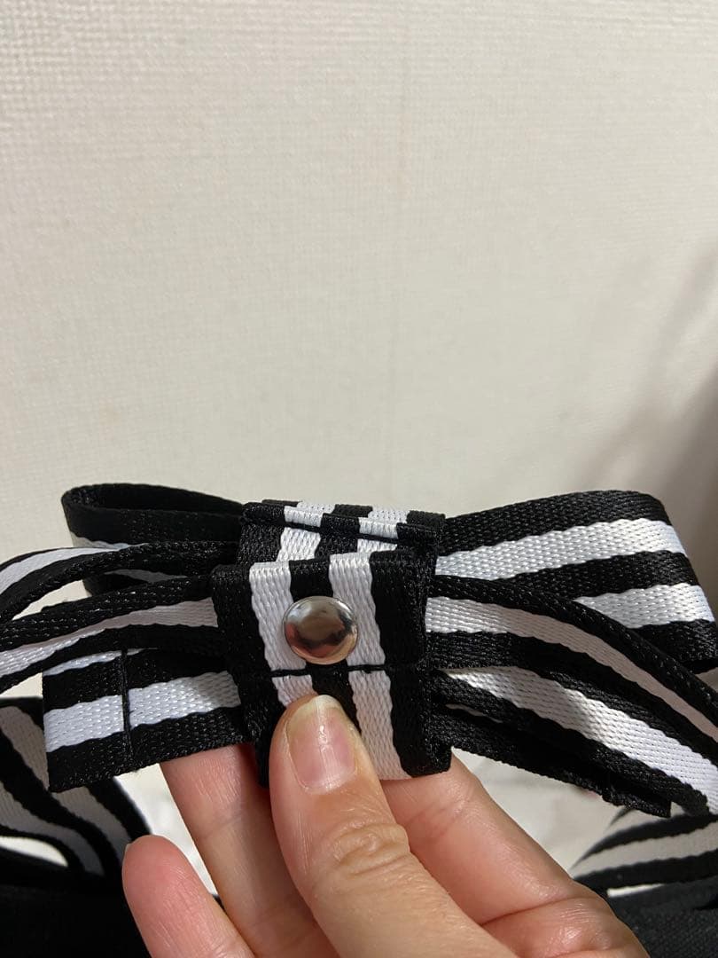 なな様⭐︎専用　CHANEL ノベルティ　黒 ストライプハンドル トートバッグ