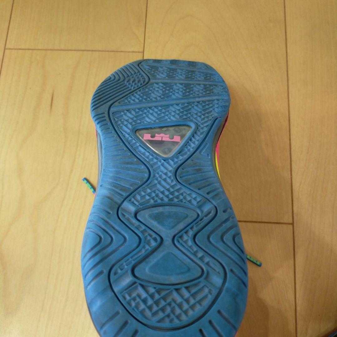 【24.5cm】Nike バスケットボールシューズ ピンク/イエロー　レブロン