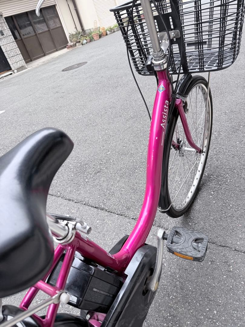 大阪府　ヤマハ　電動アシスト自転車 ピンク