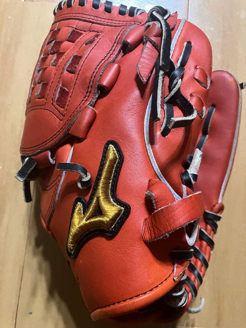 ミズノプロ硬式野球グローブ 赤