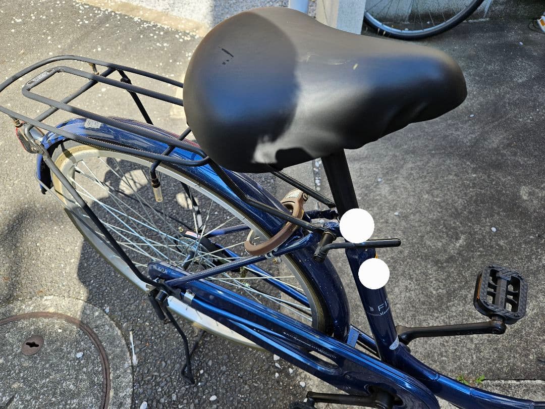 自転車 葛飾区 シティサイクル ネイビー 26型 2024年6月購入品 カゴ付