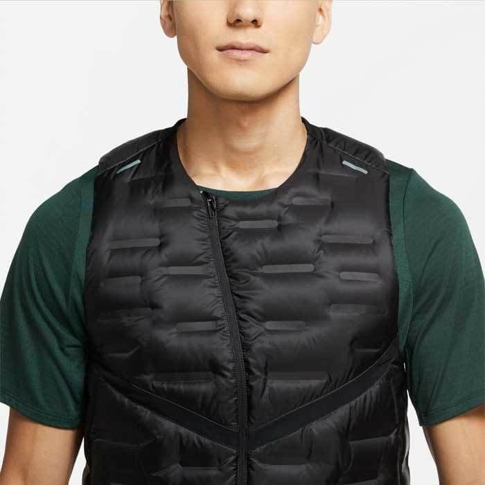 残少 XXL ナイキ エアロロフト リアルダウンベスト ランニング ゴルフ 黒