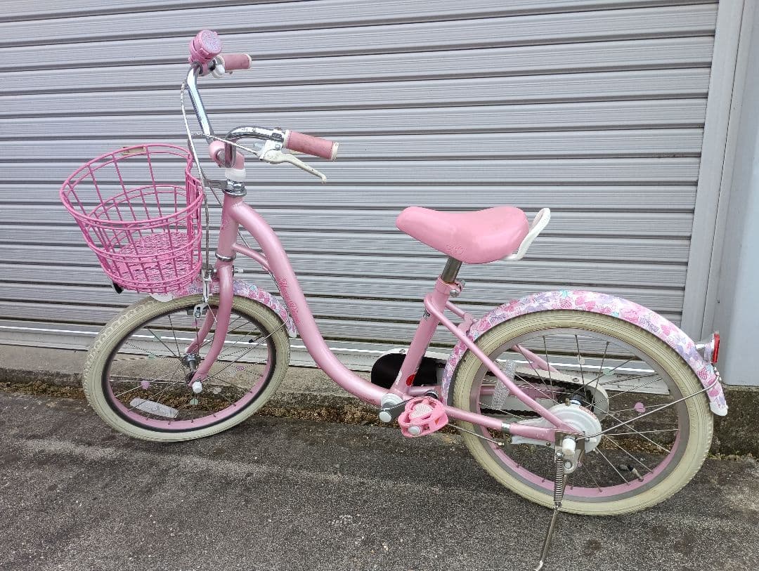 メゾピアノ 子供用自転車 18インチ ピンク ハートデザイン