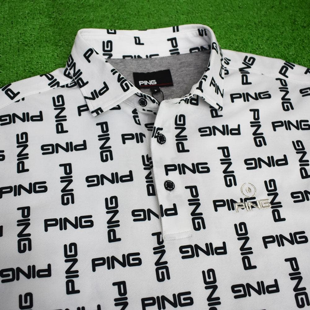 PING/ピン ゴルフ 長袖ポロシャツ【ホワイト/L】新品！