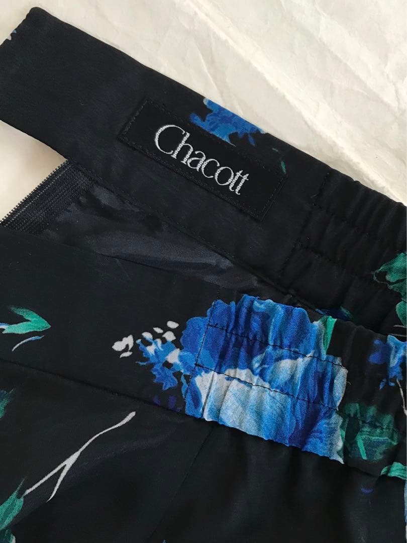 Chacott 社交ダンスウエア　フラワープリント フレアスカート