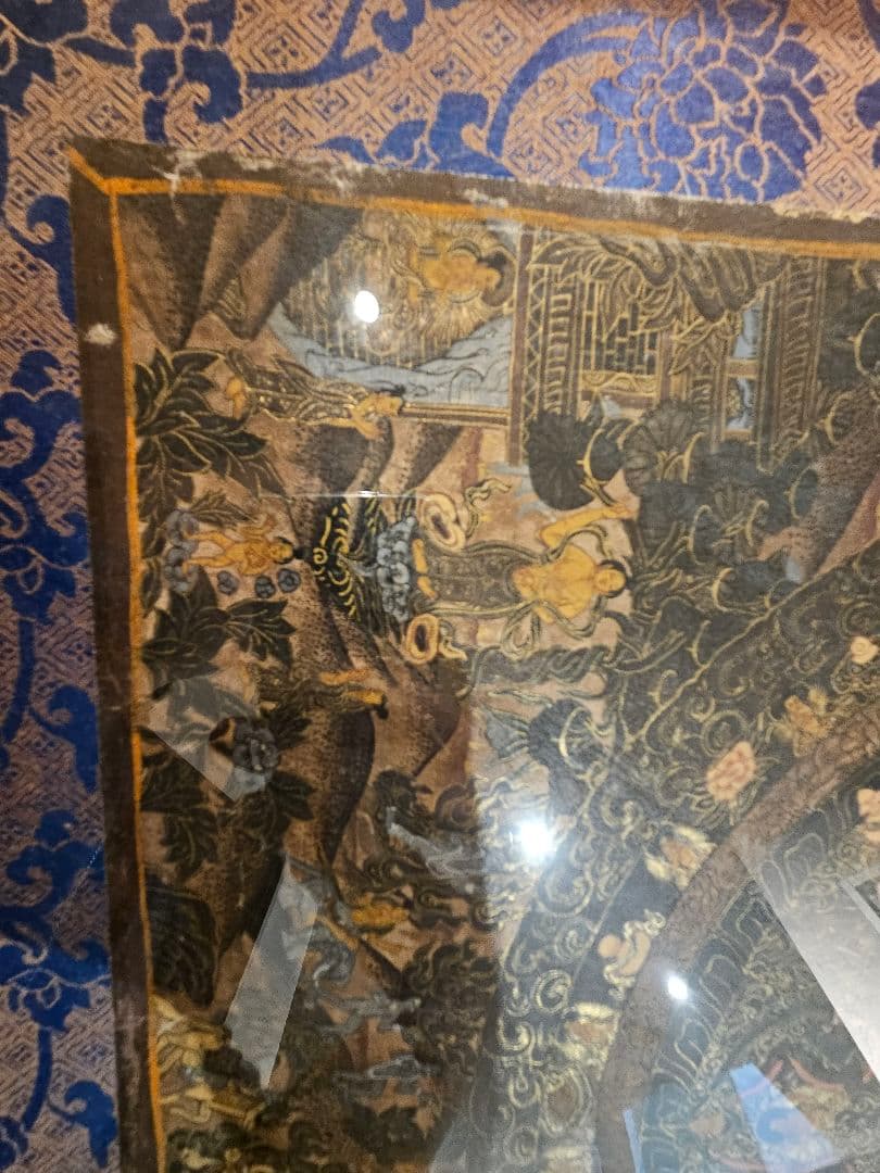 ​【曼荼羅】手描き 仏画 タンカ 肉筆 額装 精密 曼陀羅 仏教美術