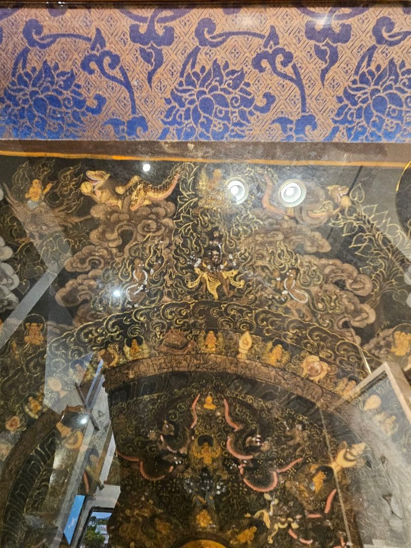 ​【曼荼羅】手描き 仏画 タンカ 肉筆 額装 精密 曼陀羅 仏教美術