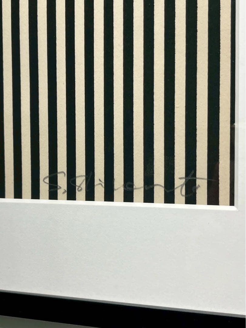 【真作】嶋本昭三「無題」1976年 直筆サイン入 具体美術協会 リトグラフ手彩色