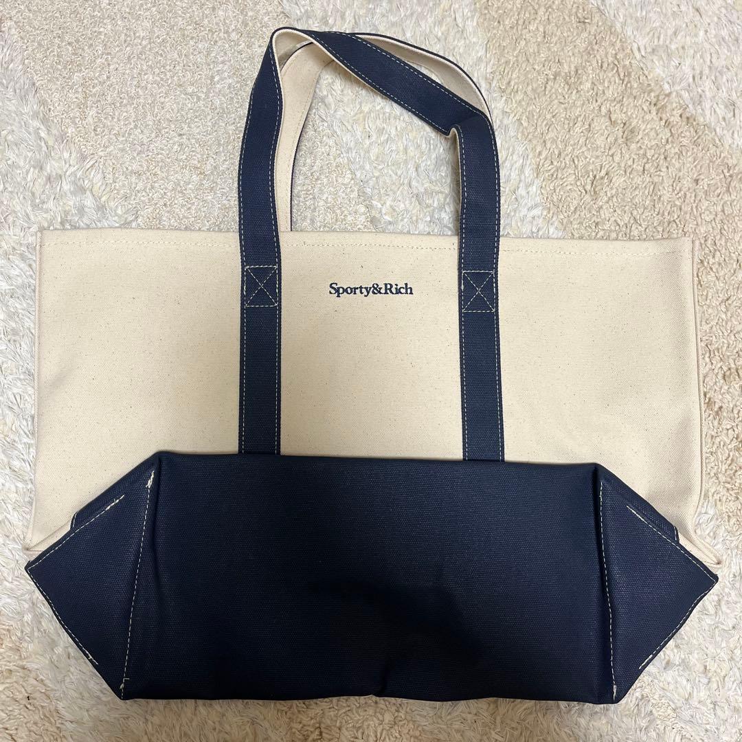 Dodgers トートバッグ ベージュ ネイビー