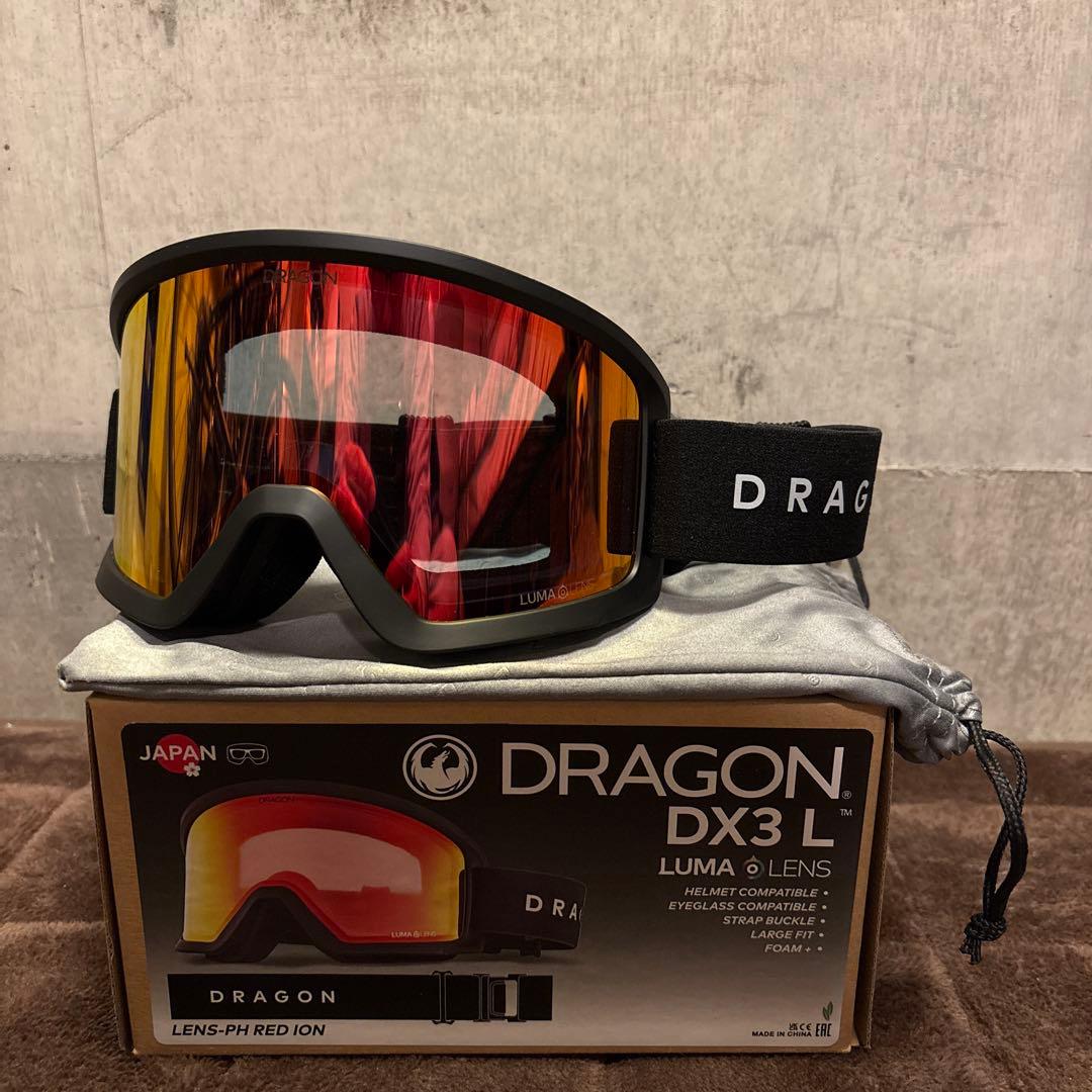 未使用　25-26 DRAGON ドラゴン DX3L 調光　ルーマレンズ　RED