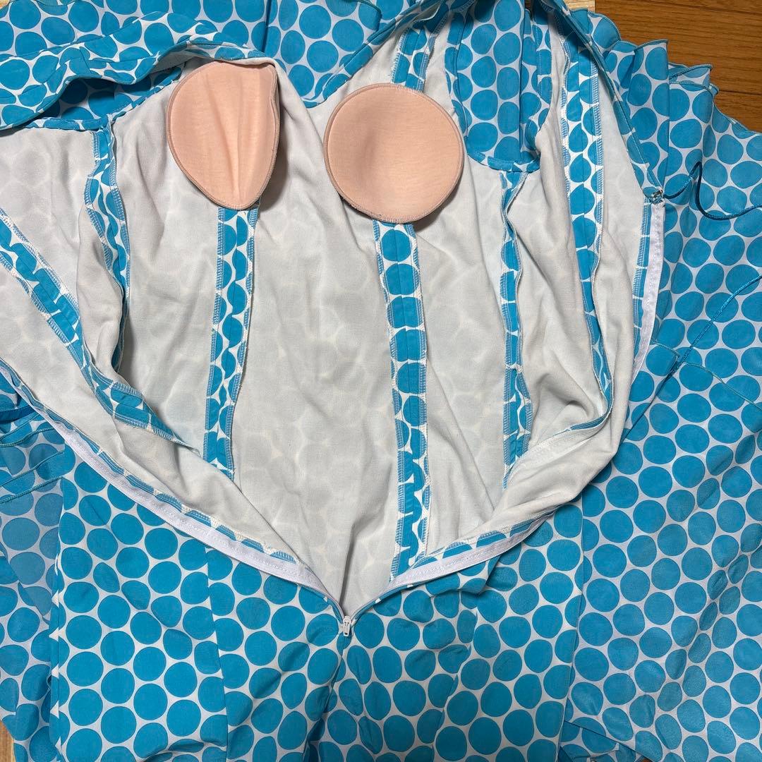 フラメンコ　ドレス　ソニアジョーンズ　ブルー✖️水玉