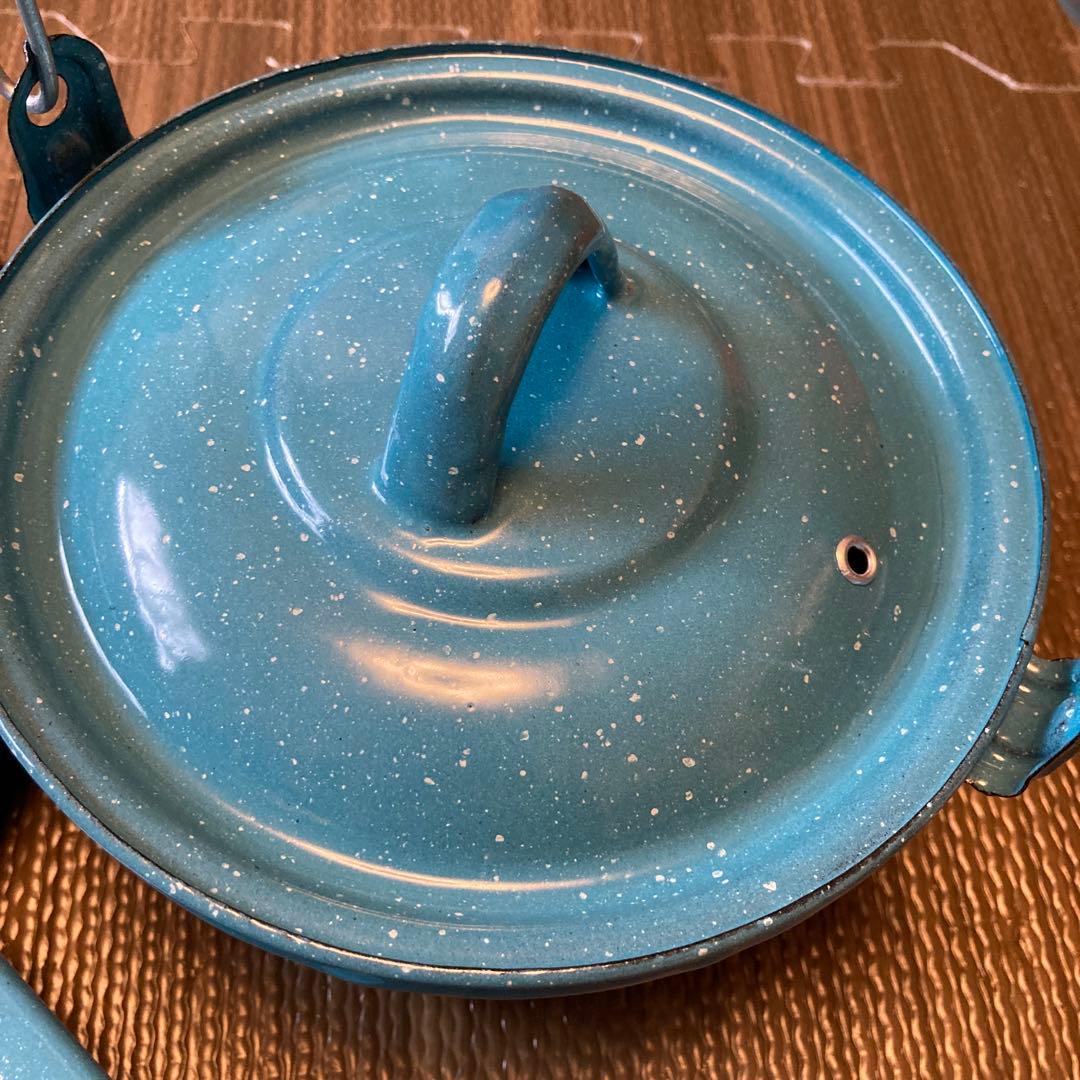新品未使用★メキシコ　ホーローフライパンセット