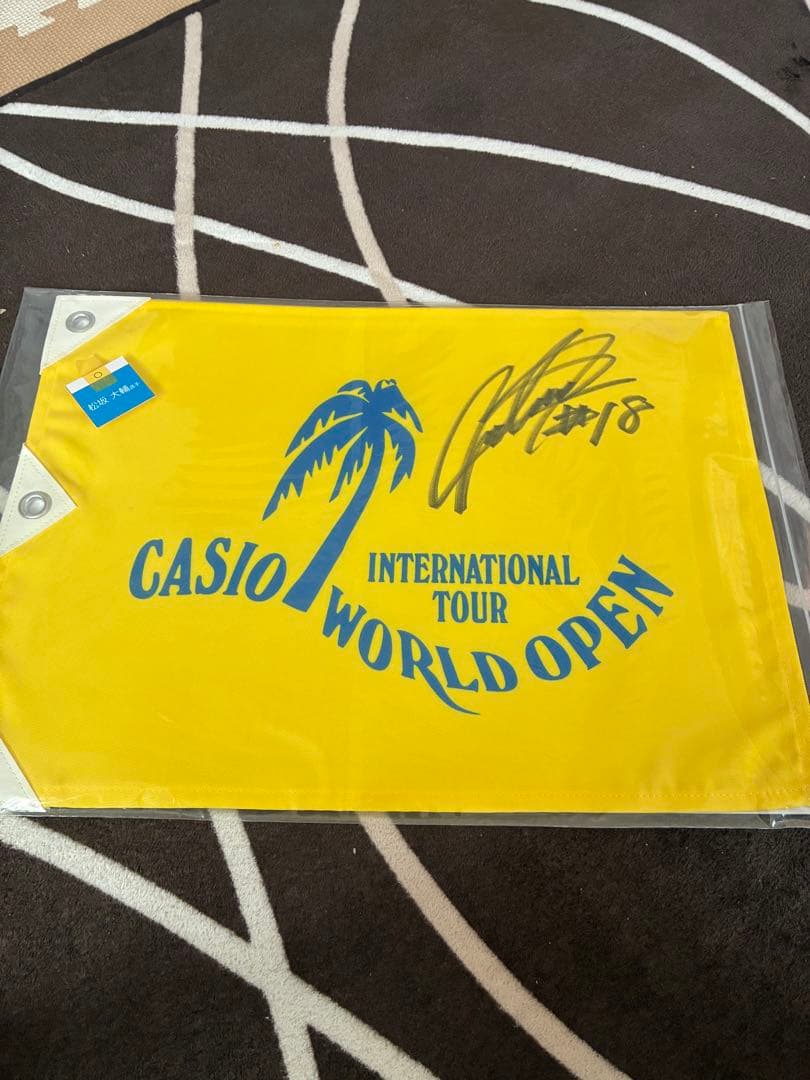 CASIO WORLD OPEN 記念フラッグ サイン入り