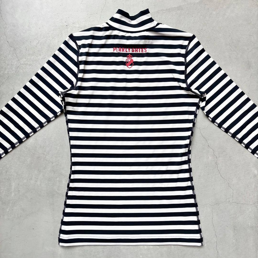【美品】PEARLY GATES ATHL インナーモックネックシャツ ボーダー