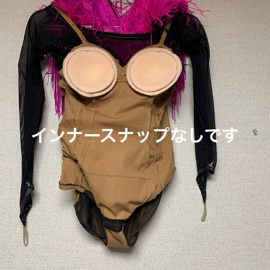 社交ダンスドレス ラテン　ピンク黒
