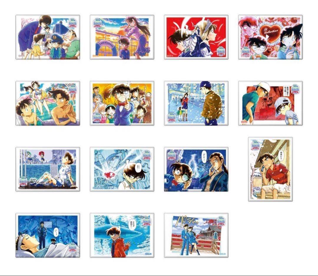 名探偵コナン 30周年 カフェ 缶バッジ セット 劇場版 シールくじ グッズ