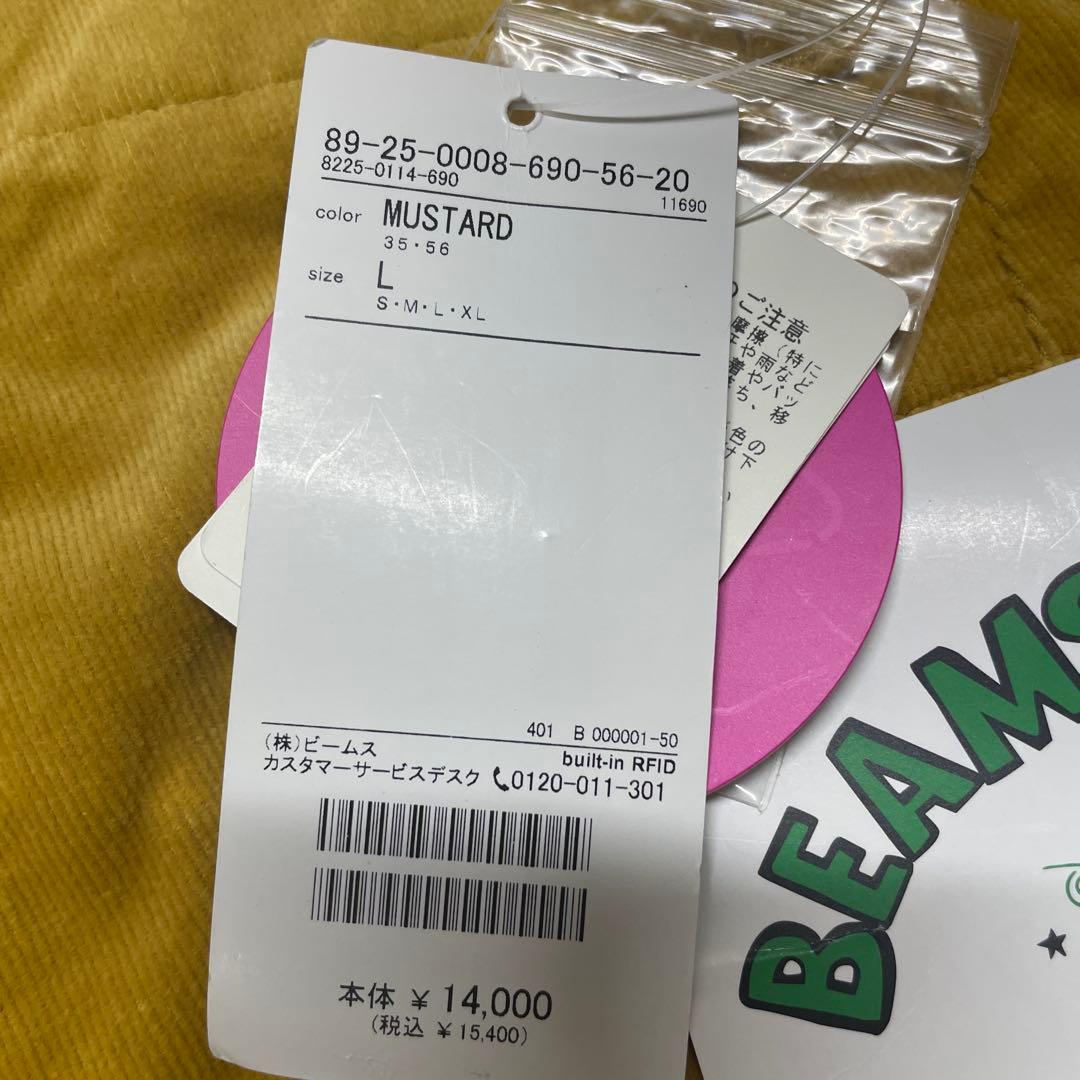 新品未使用　ビームスゴルフ　マスタード　ストレッチショートパンツ　サイズL
