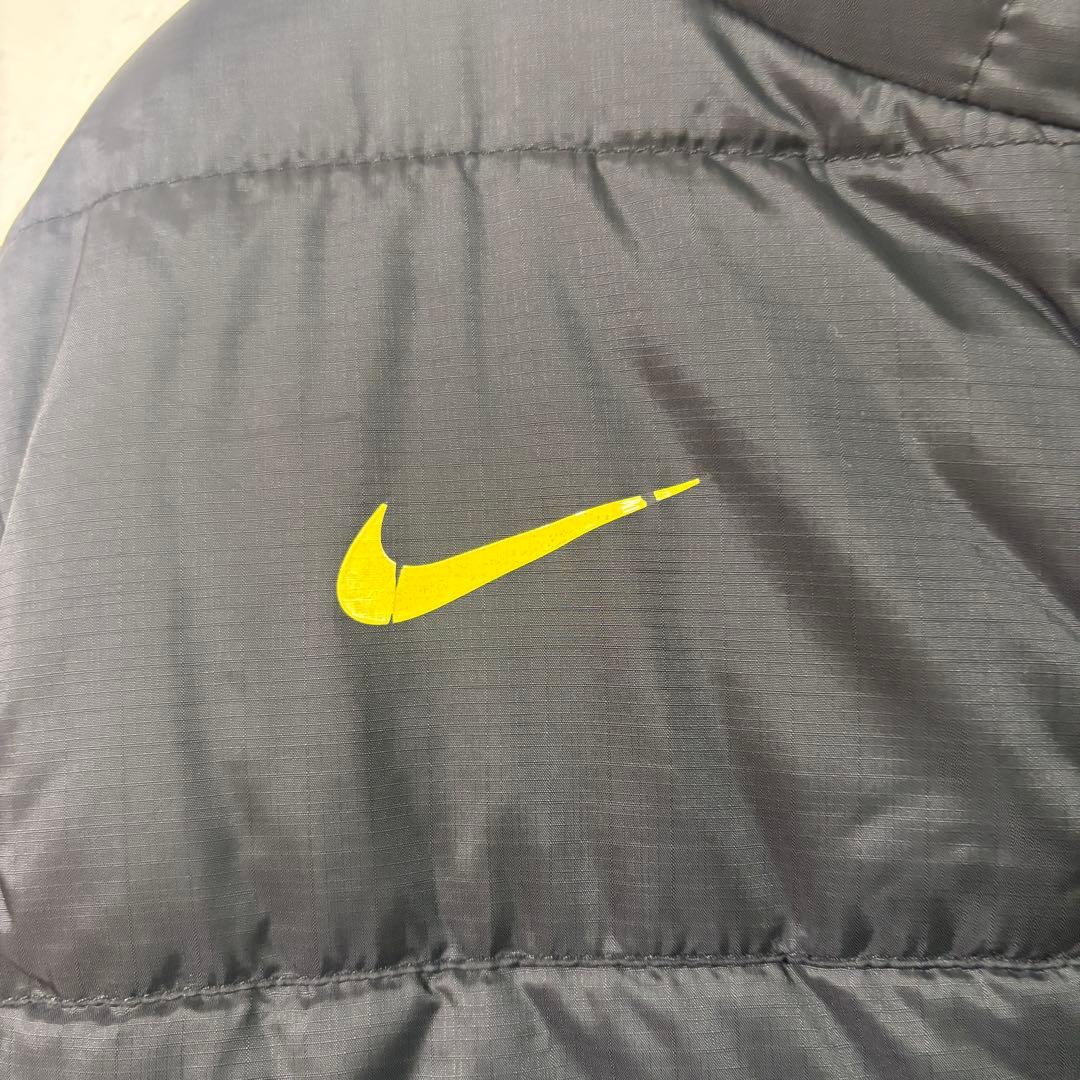 【NIKE】FCバルセロナ　リバーシブル中綿ジャケット　メンズＭ　黄×黒