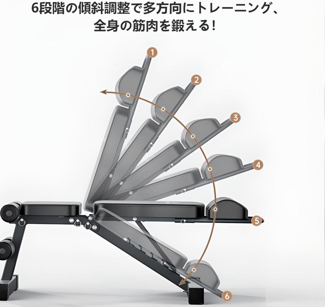 トレーニングベンチ ベンチプレス台 チインクラインベンチ 折り畳み