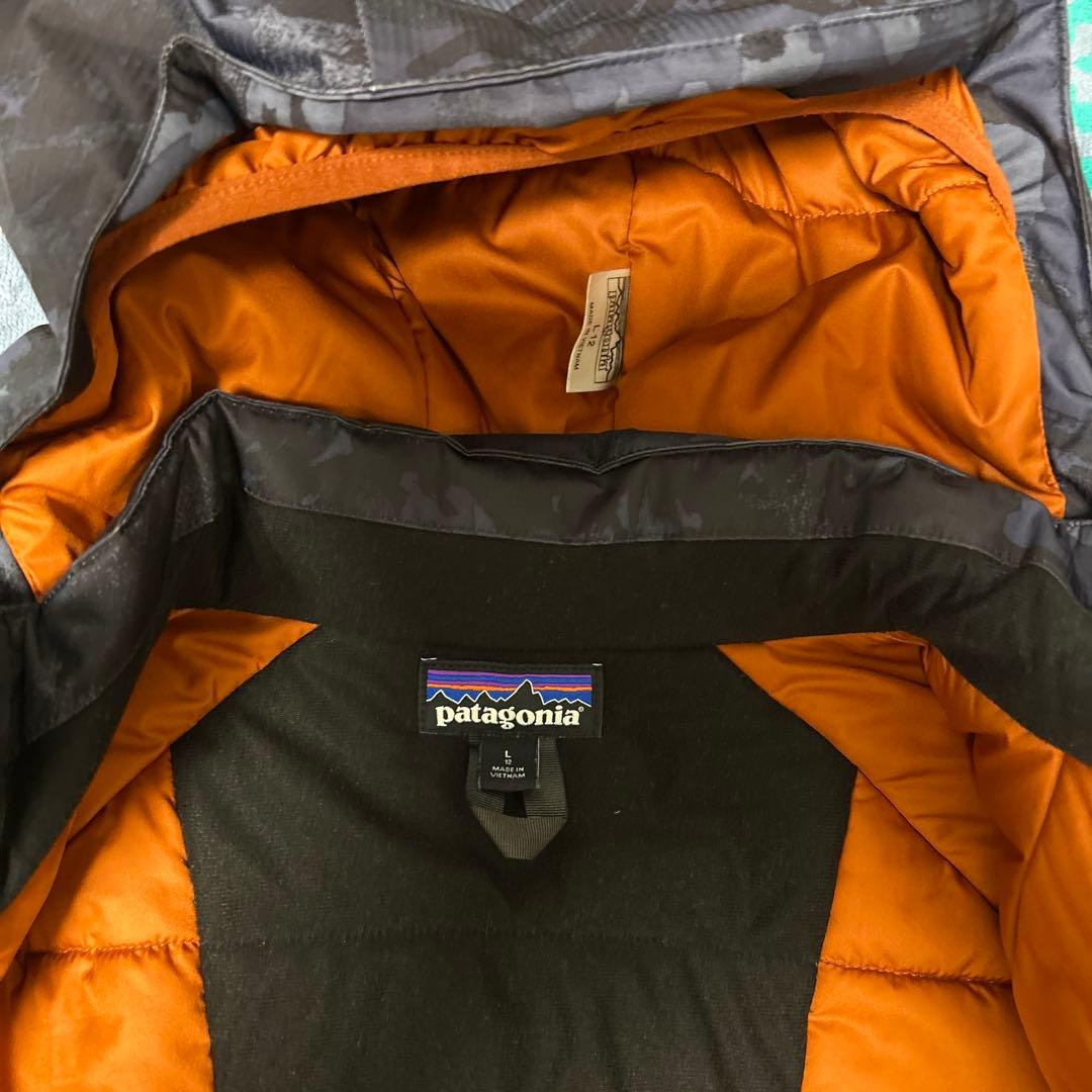 Patagonia スノーボードジャケット キッズLサイズカモフラージュ