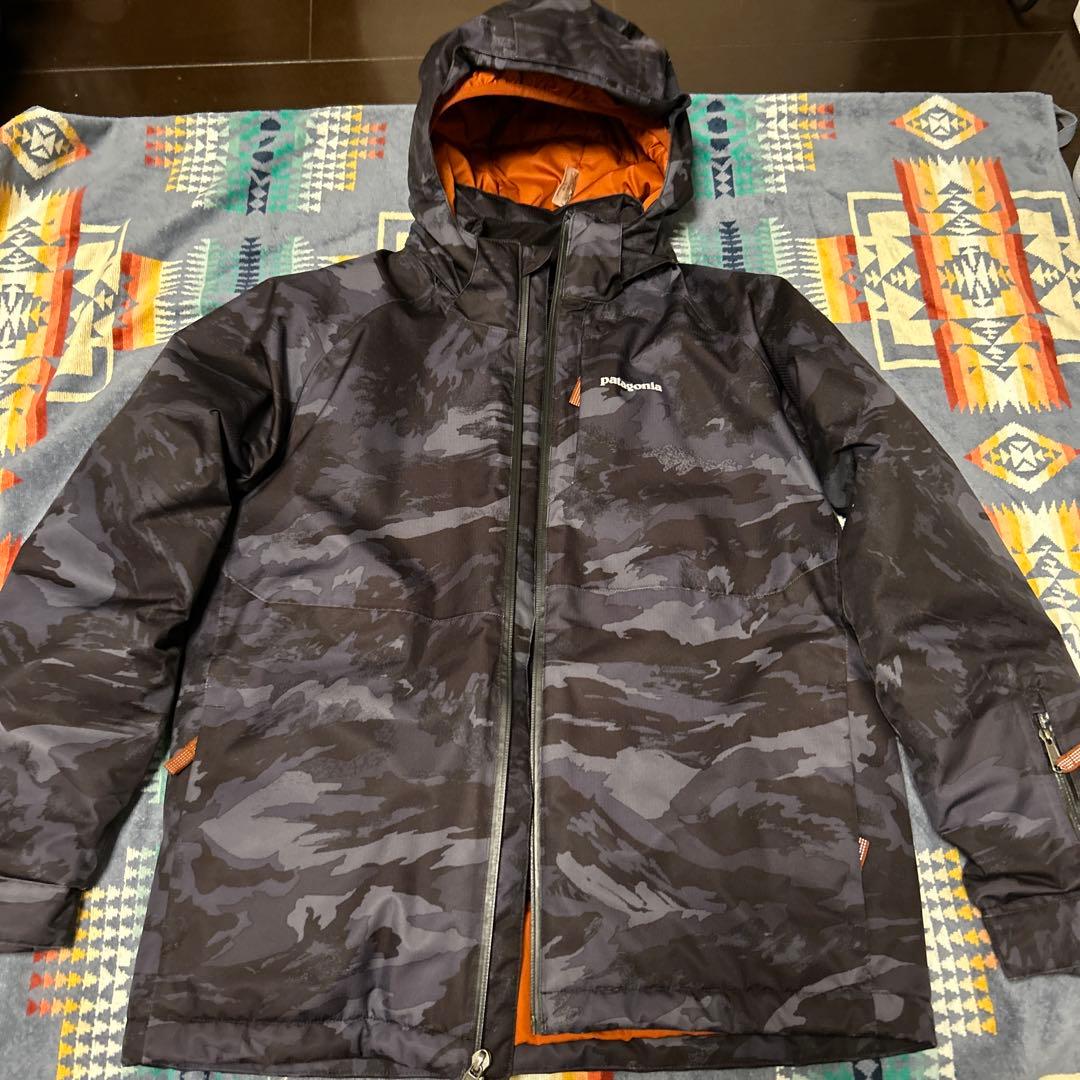 Patagonia スノーボードジャケット キッズLサイズカモフラージュ