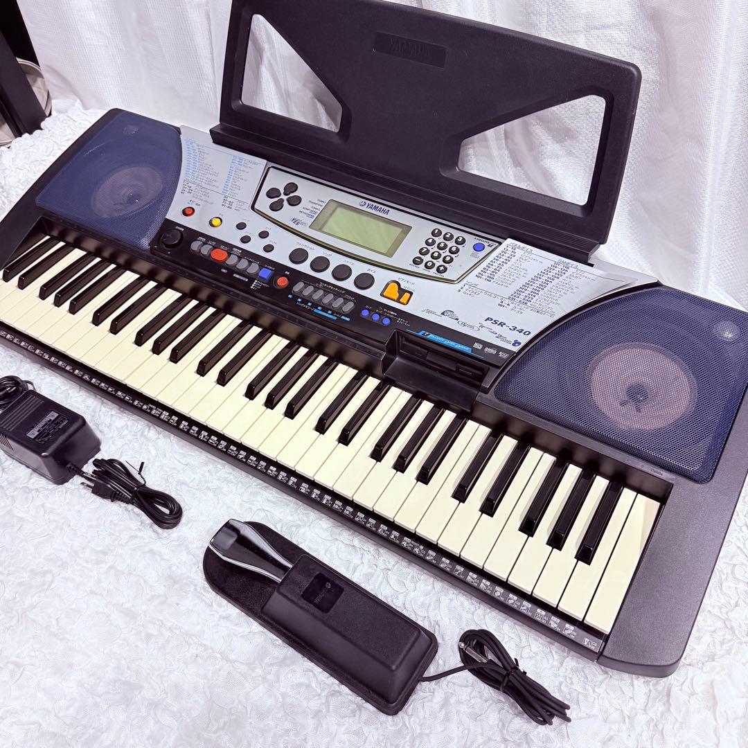 Yamaha ヤマハ PSR-340 電子キーボード シンセサイザー　ペダル付