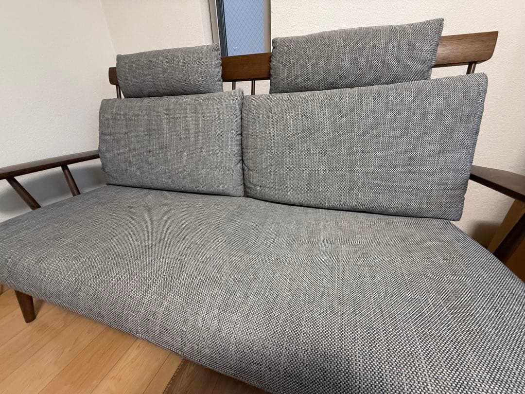 HIDA/飛騨産業 NEWMCKINLEY3Pソファ ハイバック　ヘッドレスト付