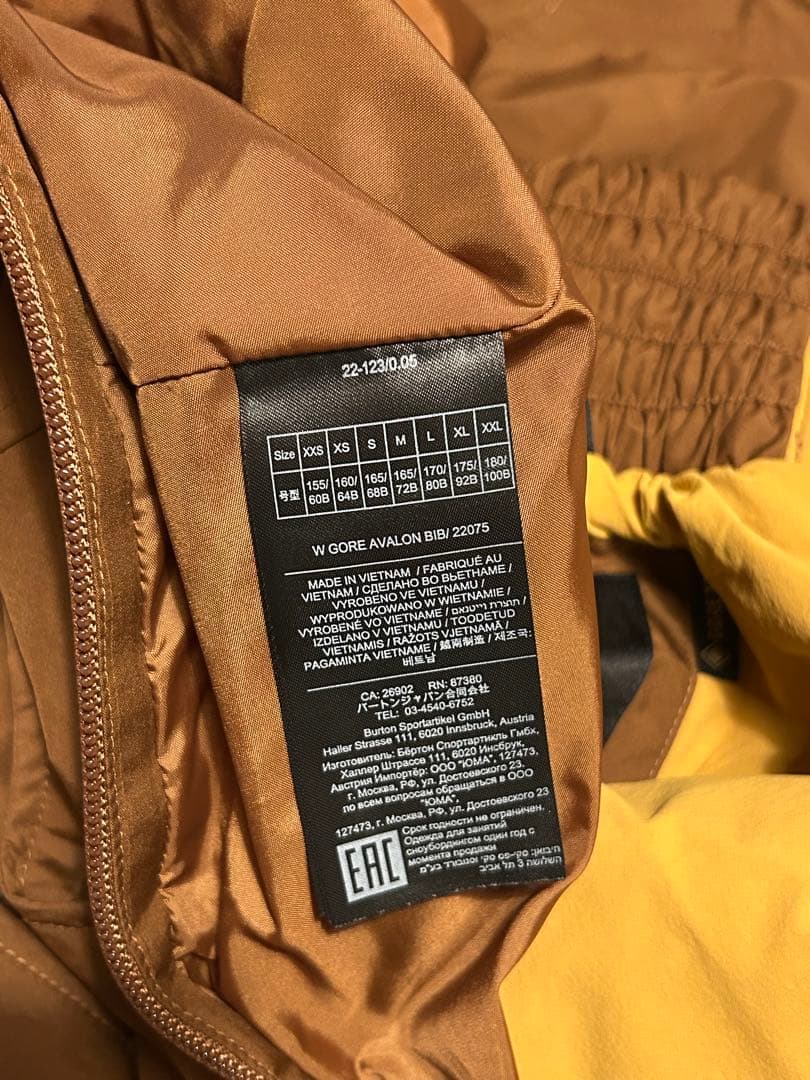 BURTON W GORE AVALON オーバーオール Sサイズ