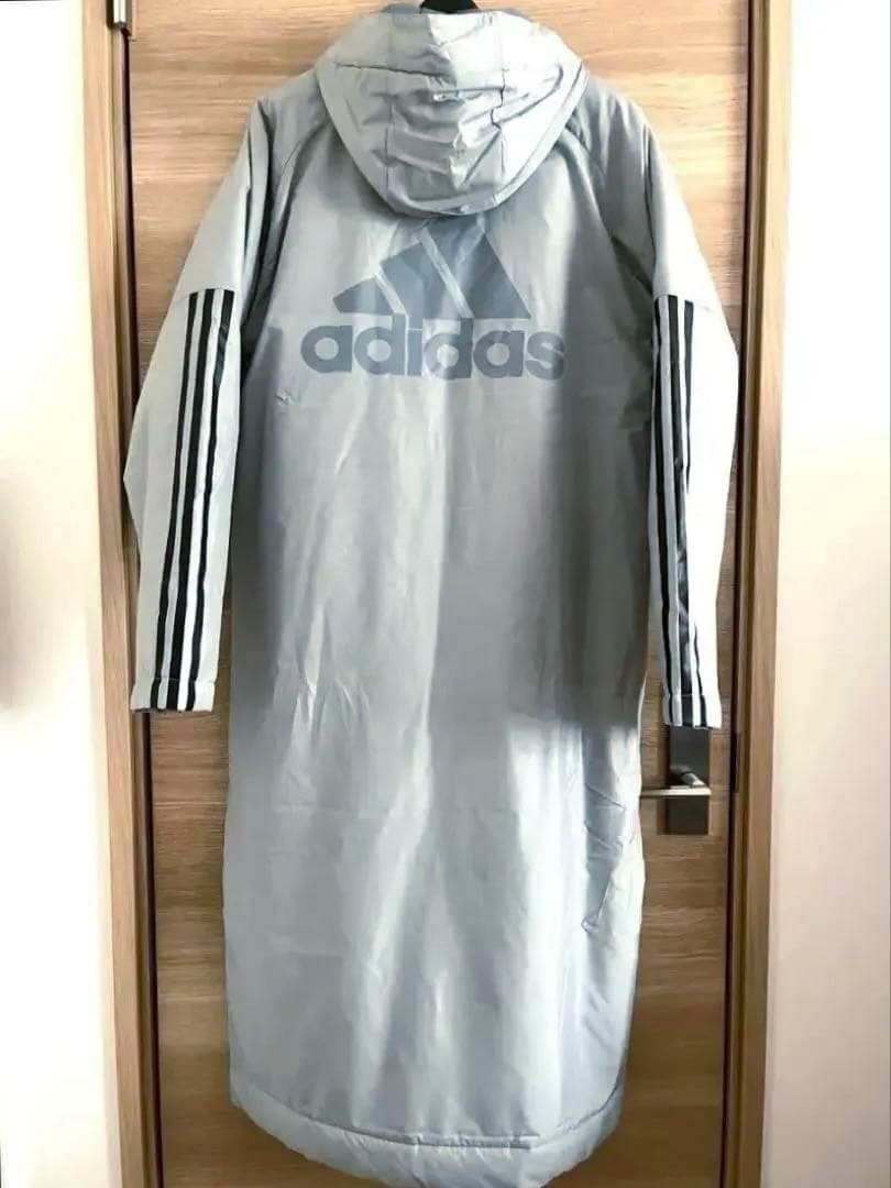 adidas ベンチコート ロングコート メンズS