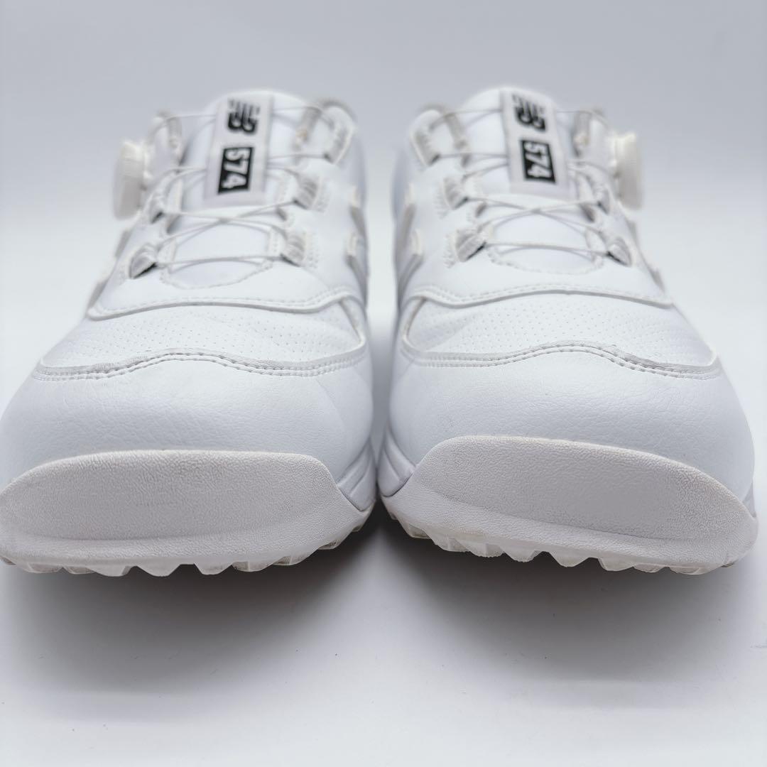 美品✨NEW BALANCE 574 ゴルフシューズ スパイクレス ホワイト