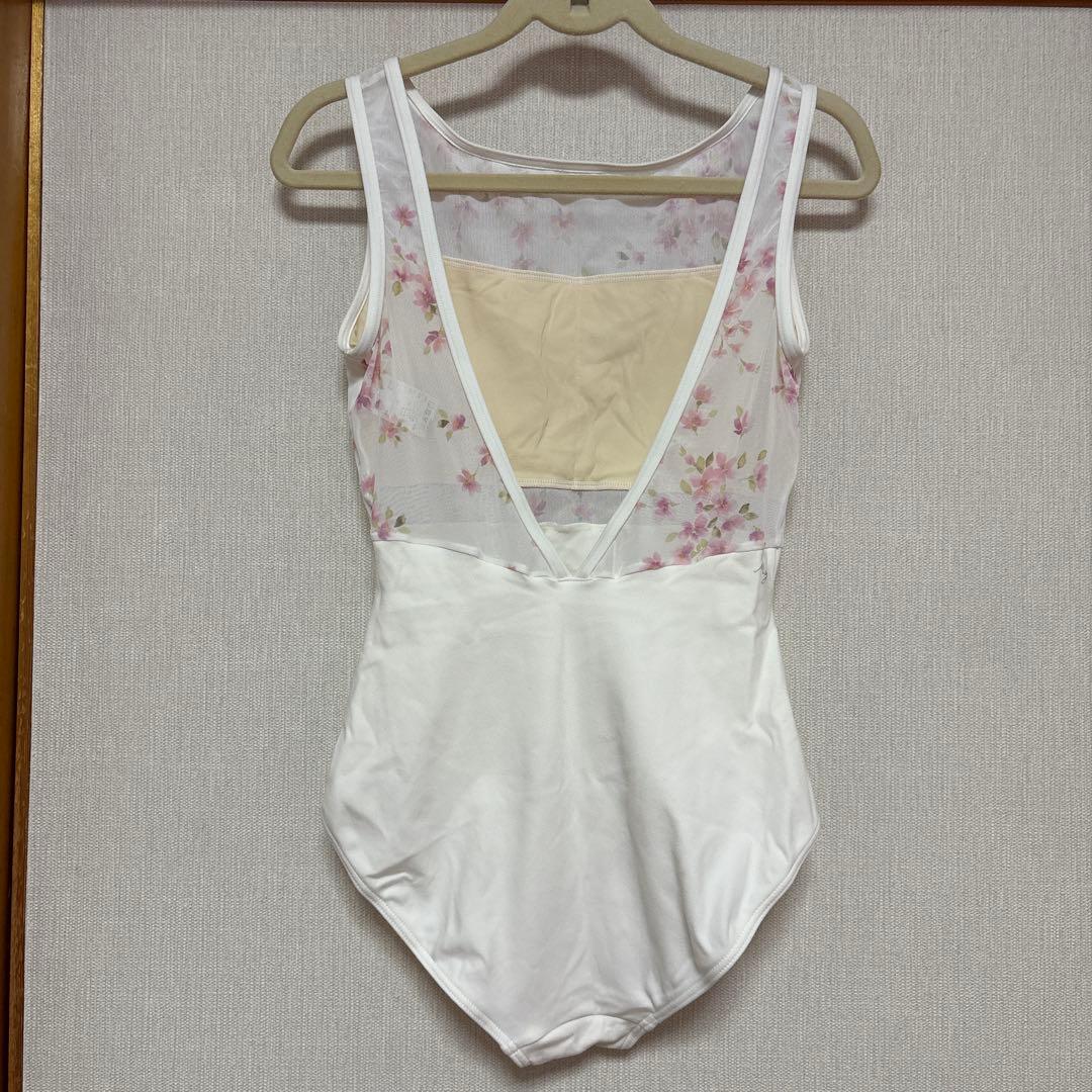 チャコット花柄メッシュ バレエレオタード　Mサイズ