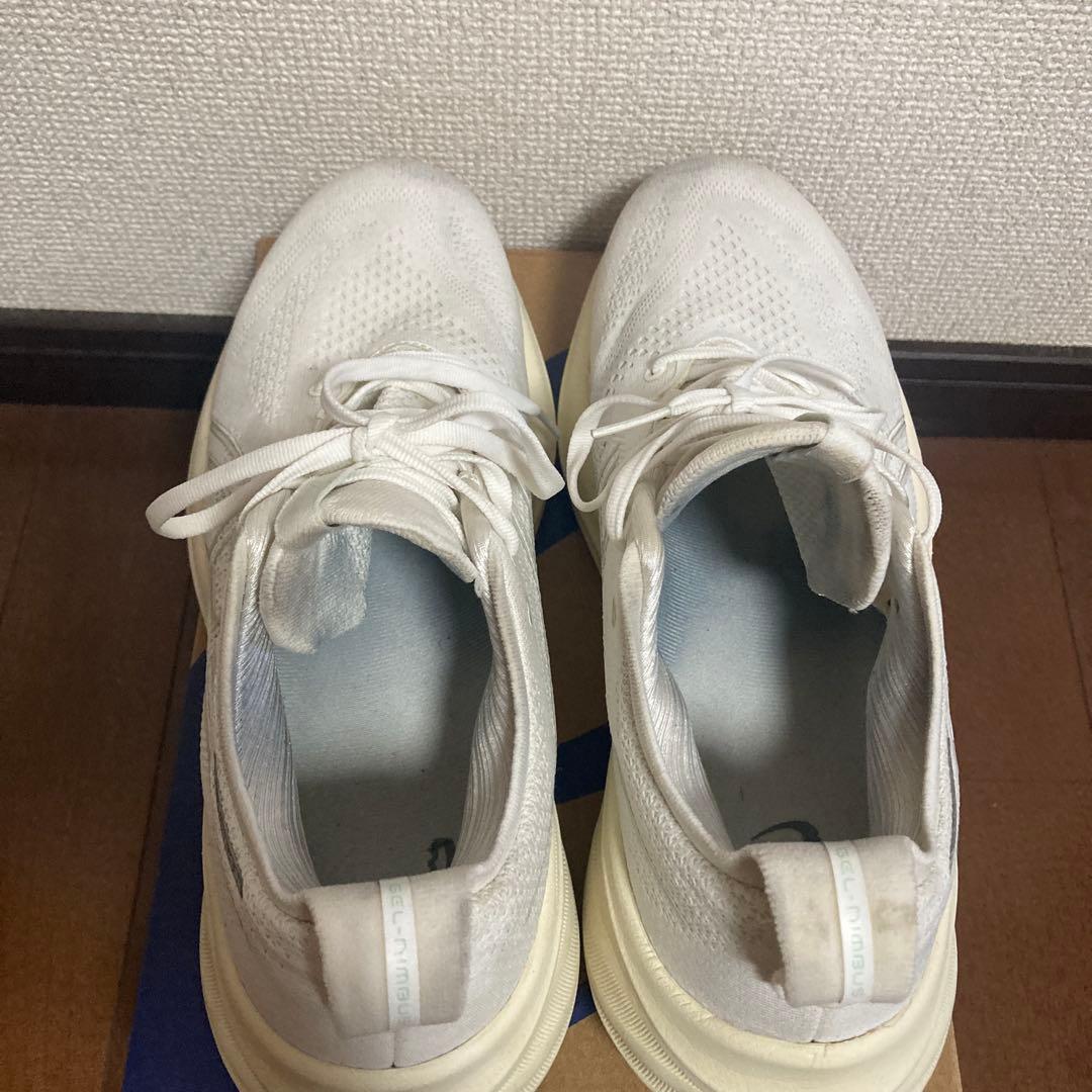 asics ゲルニンバス26 ホワイト 25.5cm