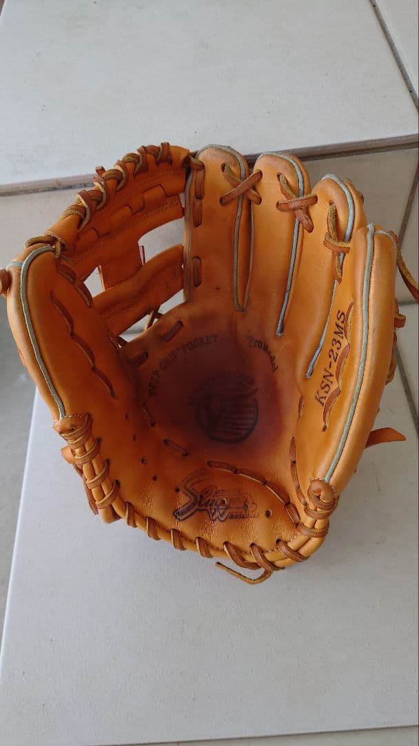 美品　久保田スラッガー　一般軟式グローブ KSN-23MS　ラベル交換　湯揉み済
