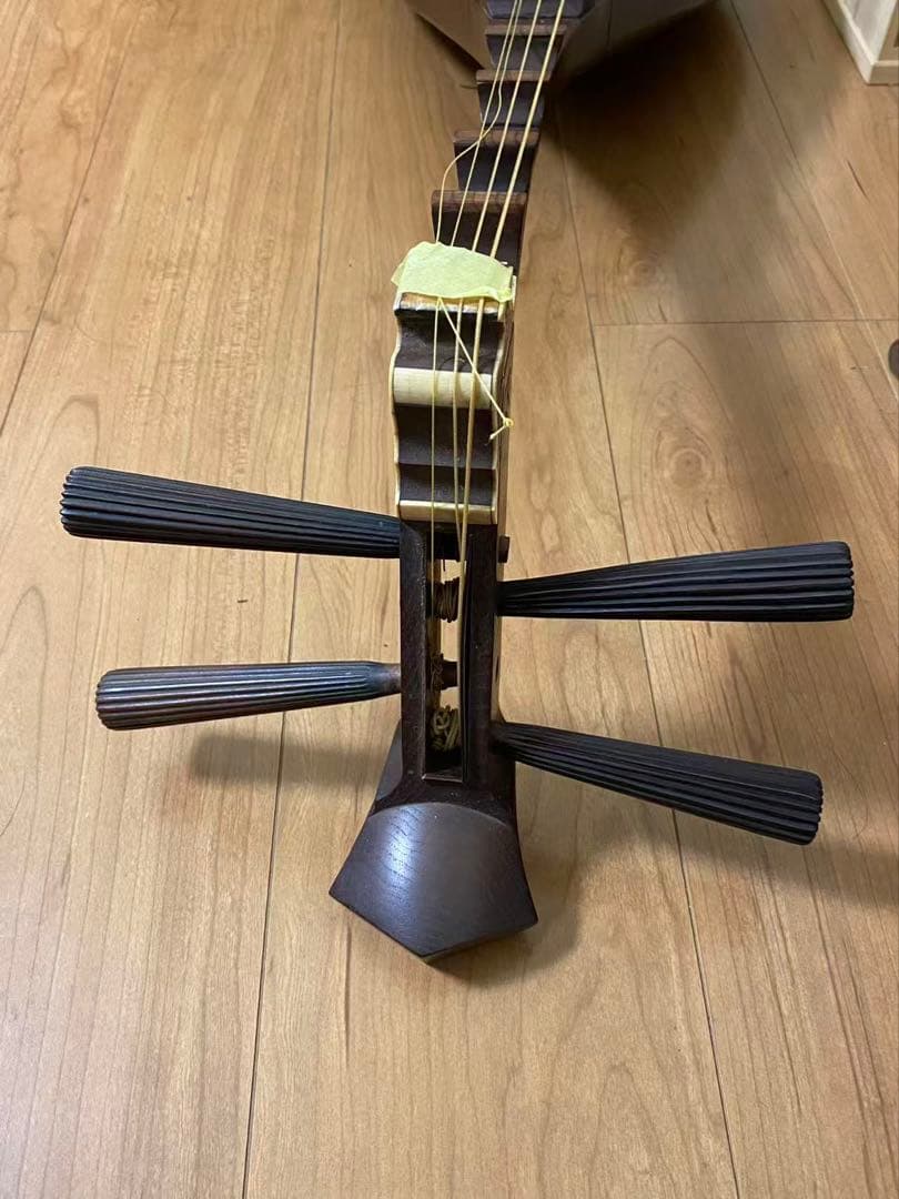 琵琶 和楽器 四弦五柱 天然素材 骨董品 現壯品