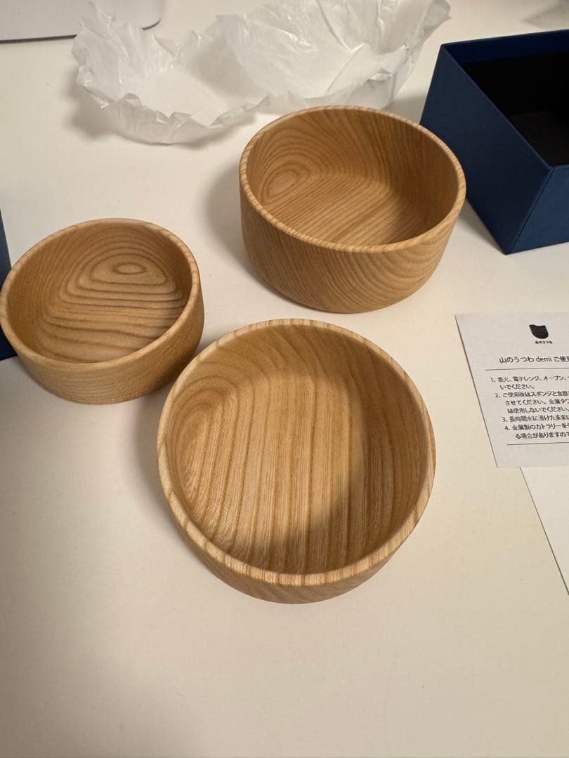 新品 VIVAHDE 山のうつわdemi ナチュラル 木製 小鉢 皿 食器