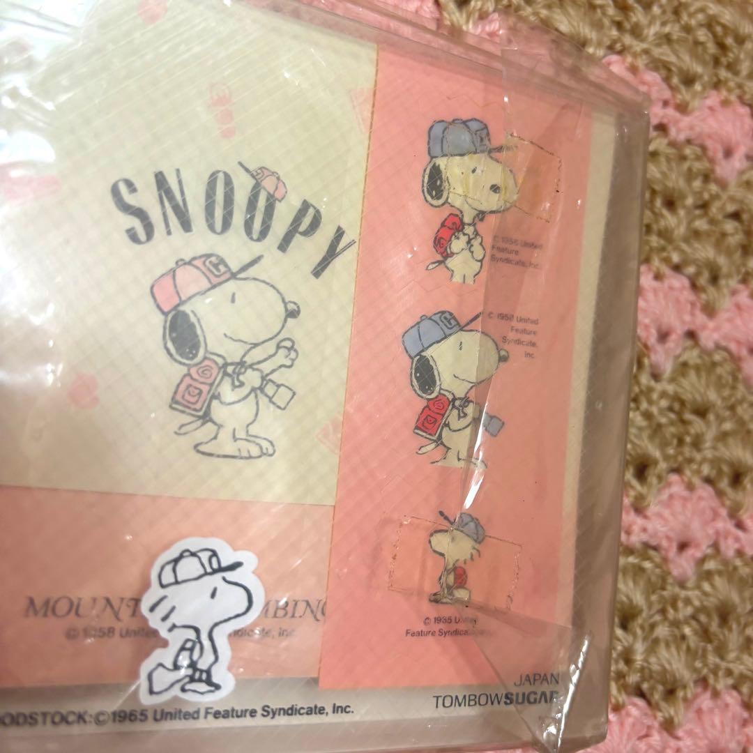 当時物 SNOOPY レトロ レターセット シール付き