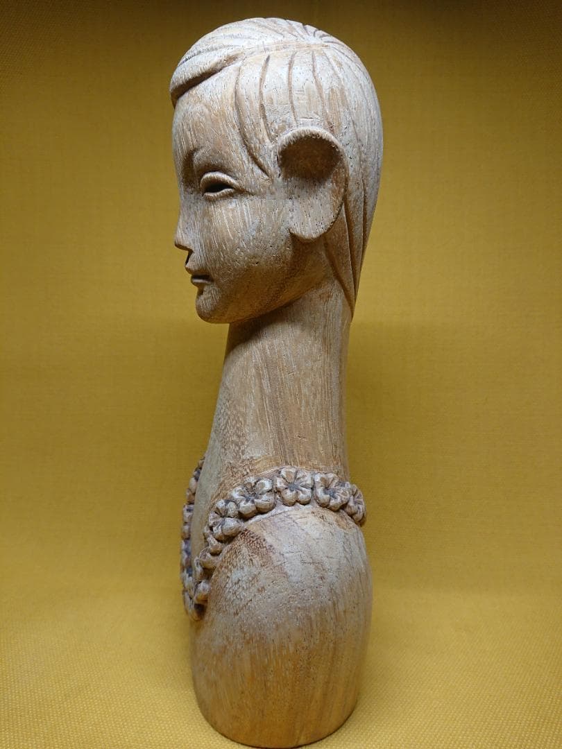 美人　人形　彫像　木彫　オブジェ　置物　インテリア　工芸品　美術品　A3336