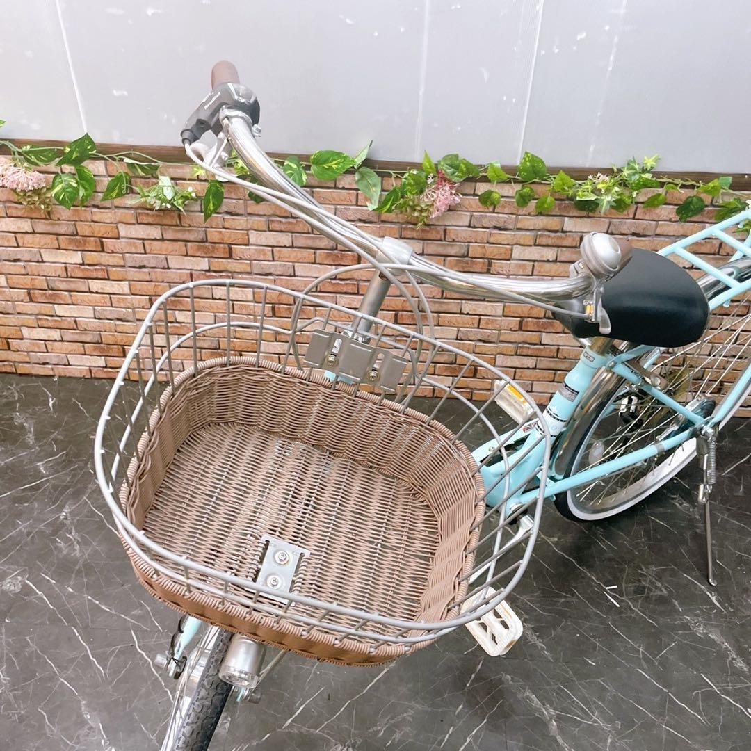 ひろさん様【39】子供用自転車 子供車 amie 水色 ミントカラー 24インチ