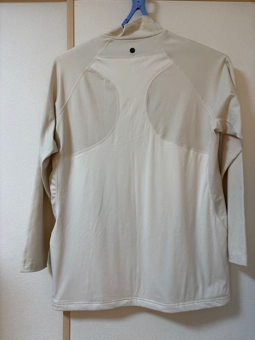 ブリーフィング　長袖モックネックシャツ　ホワイト XL メンズゴルフ