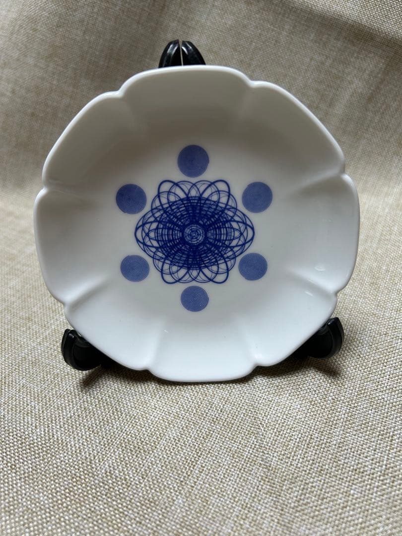 足立育朗　形態波動エネルギーの図形の小皿 美品‼️レア品‼️2枚セット