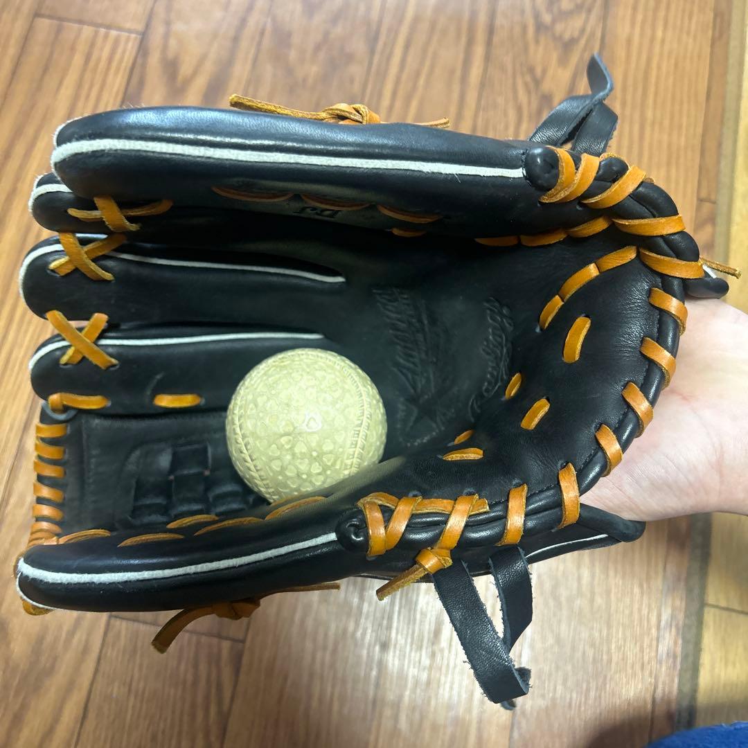 Rawlings 軟式グローブ 黒 ストライプ