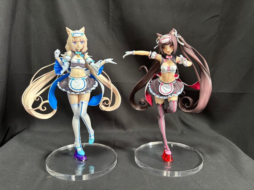 ネコぱら　ショコラ　バニラ　レースクイーン　フィギュア　MIMEYOI 色紙