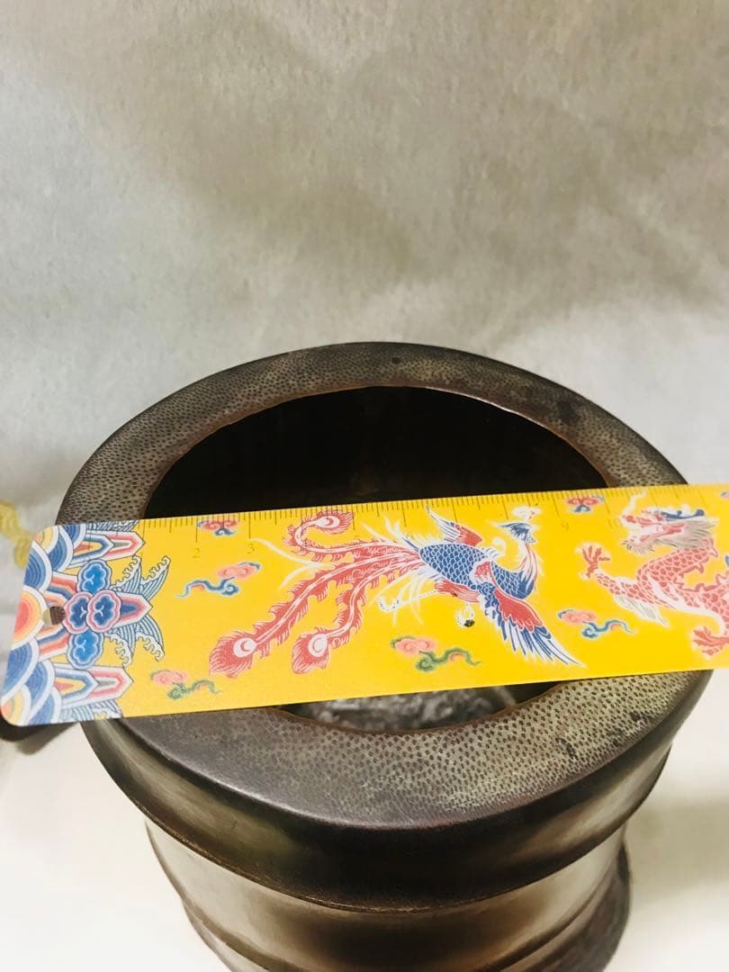 中国古美術　竹根彫　筆筒　，「一帆風順」時代を経た深い艶のある逸品！