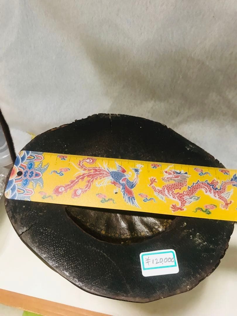 中国古美術　竹根彫　筆筒　，「一帆風順」時代を経た深い艶のある逸品！