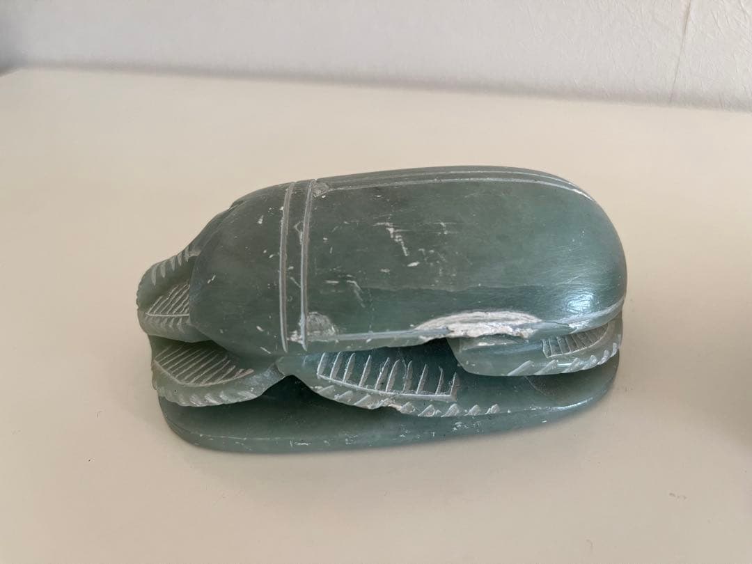 古代エジプト　スカラベ　コガネムシ型　太陽神　大理石　アンティーク　お守り
