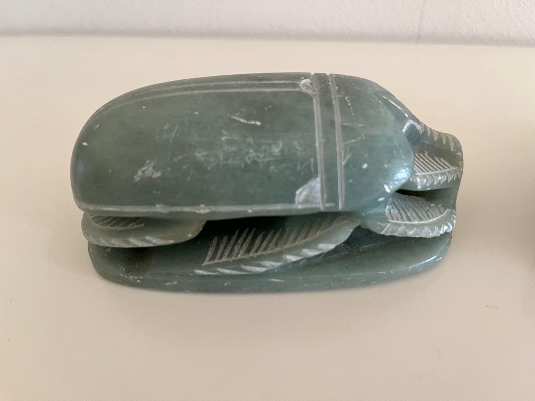 古代エジプト　スカラベ　コガネムシ型　太陽神　大理石　アンティーク　お守り
