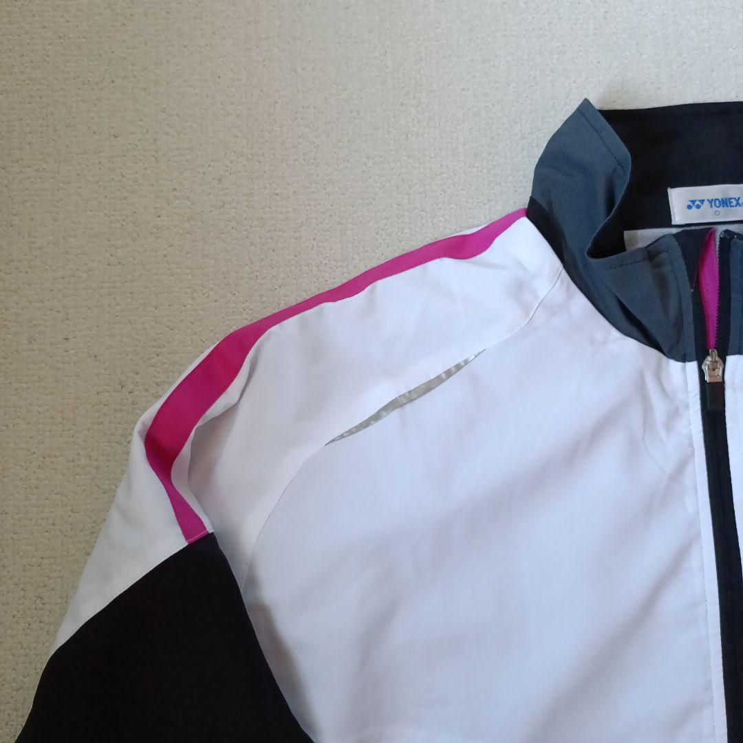 【新品】YONEX ジャケット グレー/ホワイト/ピンク
