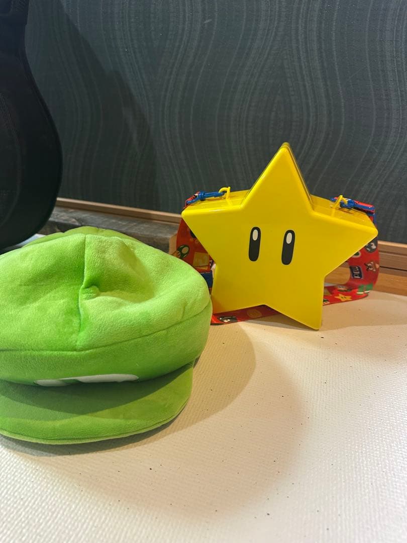 ルイージの帽子とスター型バッグセット