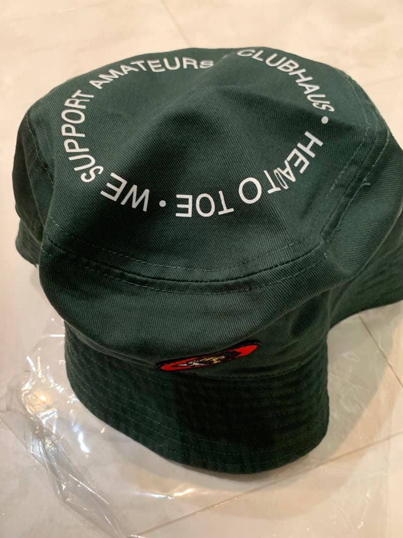 新品未使用　CLUBHAUS×HIIT クラブハウス　バケットハット　グリーンM